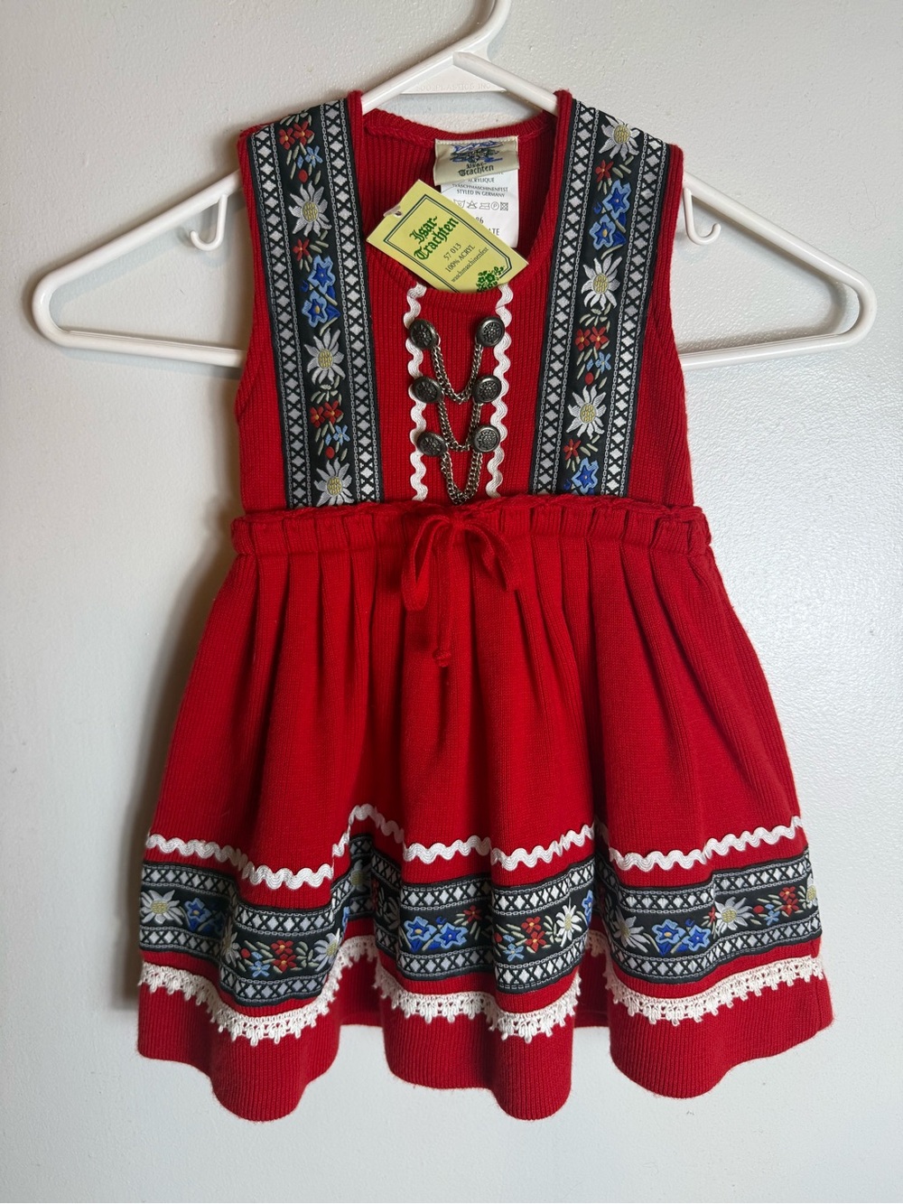 Isac Trachten German Dirndl Dress Knit NWT 18 Month Baby Toddler Oktoberfest